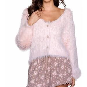 NEW STORIA snow angel cardigan in pink